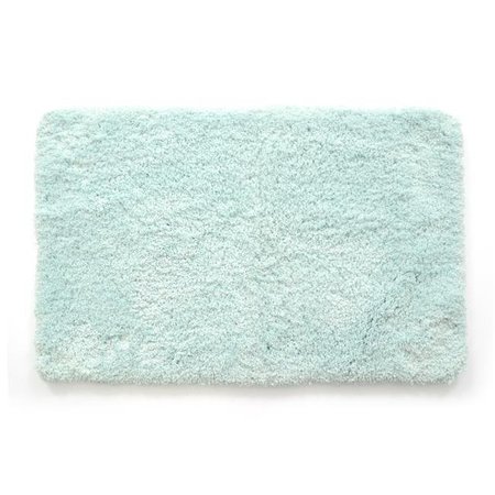 BETTERBEDS 21 x 34 in. Ultra Plush Polyester Shaggy Bath Mat - Aqua BE368341